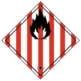 inflammable solids label